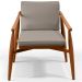 Kit 02 Poltronas Decorativas Sala de Estar com Cintas de Corano Lavínia B04 Linho Bege - Lyam Decor