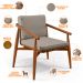 Kit 02 Poltronas Decorativas Sala de Estar com Cintas de Corano Lavínia B04 Linho Bege - Lyam Decor