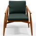 Kit 02 Poltronas Decorativas Sala de Estar com Cintas de Corano Lavínia B04 Linho Verde Musgo - Lyam Decor