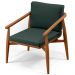 Kit 02 Poltronas Decorativas Sala de Estar com Cintas de Corano Lavínia B04 Linho Verde Musgo - Lyam Decor