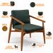 Kit 02 Poltronas Decorativas Sala de Estar com Cintas de Corano Lavínia B04 Linho Verde Musgo - Lyam Decor