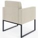 Kit 02 Poltronas Decorativas Sala e Recepção Base Fixa Metal Helô L02 Linho Champagne - Lyam Decor