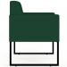 Kit 02 Poltronas Decorativas Sala e Recepção Base Fixa Metal Helô L02 Suede Verde Musgo - Lyam Decor