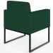Kit 02 Poltronas Decorativas Sala e Recepção Base Fixa Metal Helô L02 Suede Verde Musgo - Lyam Decor