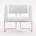 Kit 02 Poltronas Decorativas Scarlett D02 Base de Aço New Cobre Corano Branco C-12 - Lyam Decor