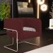 Kit 02 Poltronas Decorativas Scarlett D02 Base de Aço New Cobre Veludo Marsala B-278 - Lyam Decor