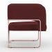 Kit 02 Poltronas Decorativas Scarlett D02 Base de Aço New Cobre Veludo Marsala B-278 - Lyam Decor