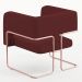Kit 02 Poltronas Decorativas Scarlett D02 Base de Aço New Cobre Veludo Marsala B-278 - Lyam Decor