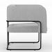 Kit 02 Poltronas Decorativas Scarlett D02 Base de Aço Preto Linho Cinza C-315 - Lyam Decor