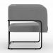 Kit 02 Poltronas Decorativas Scarlett D02 Base de Aço Preto Veludo Cinza B-317 - Lyam Decor