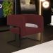 Kit 02 Poltronas Decorativas Scarlett D02 Base de Aço Preto Veludo Marsala B-278 - Lyam Decor