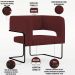 Kit 02 Poltronas Decorativas Scarlett D02 Base de Aço Preto Veludo Marsala B-278 - Lyam Decor