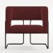 Kit 02 Poltronas Decorativas Scarlett D02 Base de Aço Preto Veludo Marsala B-278 - Lyam Decor