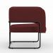 Kit 02 Poltronas Decorativas Scarlett D02 Base de Aço Preto Veludo Marsala B-278 - Lyam Decor