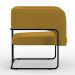 Kit 02 Poltronas Decorativas Scarlett D02 Base de Aço Preto Veludo Mostarda B-260 - Lyam Decor
