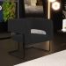 Kit 02 Poltronas Decorativas Scarlett D02 Base de Aço Preto Veludo Preto B-300 - Lyam Decor