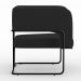 Kit 02 Poltronas Decorativas Scarlett D02 Base de Aço Preto Veludo Preto B-300 - Lyam Decor