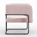 Kit 02 Poltronas Decorativas Scarlett D02 Base de Aço Preto Veludo Rosê B-305 - Lyam Decor