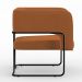 Kit 02 Poltronas Decorativas Scarlett D02 Base de Aço Preto Veludo Telha B-262 - Lyam Decor