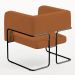 Kit 02 Poltronas Decorativas Scarlett D02 Base de Aço Preto Veludo Telha B-262 - Lyam Decor