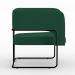 Kit 02 Poltronas Decorativas Scarlett D02 Base de Aço Preto Veludo Verde B-303 - Lyam Decor