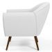 Kit 02 Poltronas Decorativas com Pés Palito Nina D02 Corano Branco C-12 - Lyam Decor