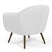 Kit 02 Poltronas Decorativas com Pés Palito Nina D02 Corano Branco C-12 - Lyam Decor