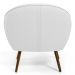 Kit 02 Poltronas Decorativas com Pés Palito Nina D02 Corano Branco C-12 - Lyam Decor