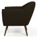 Kit 02 Poltronas Decorativas com Pés Palito Nina D02 Corano Marrom C-34 - Lyam Decor
