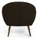 Kit 02 Poltronas Decorativas com Pés Palito Nina D02 Corano Marrom C-34 - Lyam Decor
