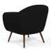 Kit 02 Poltronas Decorativas com Pés Palito Nina D02 Corano Preto C-05 - Lyam Decor