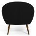Kit 02 Poltronas Decorativas com Pés Palito Nina D02 Corano Preto C-05 - Lyam Decor