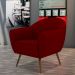Kit 02 Poltronas Decorativas com Pés Palito Nina D02 Veludo Marsala C-278 - Lyam Decor