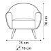 Kit 02 Poltronas Decorativas com Pés Palito Nina D02 Veludo Marsala C-278 - Lyam Decor
