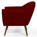 Kit 02 Poltronas Decorativas com Pés Palito Nina D02 Veludo Marsala C-278 - Lyam Decor