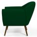 Kit 02 Poltronas Decorativas com Pés Palito Nina D02 Veludo Verde Liso C-303 - Lyam Decor