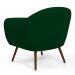 Kit 02 Poltronas Decorativas com Pés Palito Nina D02 Veludo Verde Liso C-303 - Lyam Decor