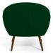 Kit 02 Poltronas Decorativas com Pés Palito Nina D02 Veludo Verde Liso C-303 - Lyam Decor
