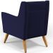 Kit 02 Poltronas Decorativas com Pés de Madeira Taroba D02 Veludo Azul Marinho C-304 - Lyam Decor