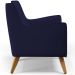 Kit 02 Poltronas Decorativas com Pés de Madeira Taroba D02 Veludo Azul Marinho C-304 - Lyam Decor