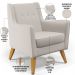 Kit 02 Poltronas Decorativas com Pés de Madeira Taroba D02 Veludo Bege C-309 - Lyam Decor
