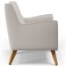 Kit 02 Poltronas Decorativas com Pés de Madeira Taroba D02 Veludo Bege C-309 - Lyam Decor