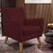 Kit 02 Poltronas Decorativas com Pés de Madeira Taroba D02 Veludo Marsala C-278 - Lyam Decor