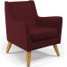 Kit 02 Poltronas Decorativas com Pés de Madeira Taroba D02 Veludo Marsala C-278 - Lyam Decor