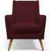 Kit 02 Poltronas Decorativas com Pés de Madeira Taroba D02 Veludo Marsala C-278 - Lyam Decor