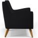 Kit 02 Poltronas Decorativas com Pés de Madeira Taroba D02 Veludo Preto C-300 - Lyam Decor