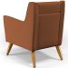 Kit 02 Poltronas Decorativas com Pés de Madeira Taroba D02 Veludo Telha C-262 - Lyam Decor