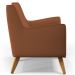 Kit 02 Poltronas Decorativas com Pés de Madeira Taroba D02 Veludo Telha C-262 - Lyam Decor