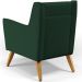Kit 02 Poltronas Decorativas com Pés de Madeira Taroba D02 Veludo Verde Musgo C-303 - Lyam Decor