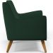 Kit 02 Poltronas Decorativas com Pés de Madeira Taroba D02 Veludo Verde Musgo C-303 - Lyam Decor